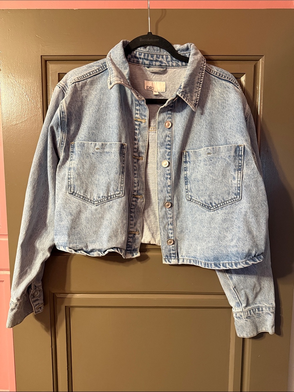 DR2 Light Wash Cropped Denim Jacket